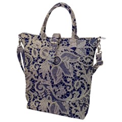 Point De Rose Buckle Top Tote Bag by Pakrebo