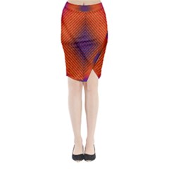 Background Fractals Surreal Design Midi Wrap Pencil Skirt by Pakrebo