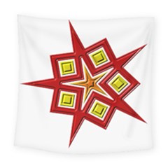 Pattern Tile Decorative Design Star Square Tapestry (large)