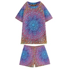 Background Pattern Texture Kids  Swim Tee And Shorts Set by Pakrebo