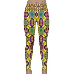 Background Image Geometric Lightweight Velour Classic Yoga Leggings by Pakrebo