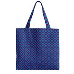 Background  Geometric Pattern Zipper Grocery Tote Bag