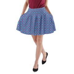 Background  Geometric Pattern A-line Pocket Skirt