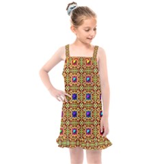 Background Image Tile Pattern Kids  Overall Dress