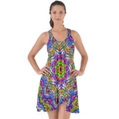 Farbenpracht Kaleidoscope Show Some Back Chiffon Dress by Pakrebo