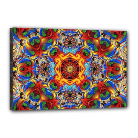 Farbenpracht Kaleidoscope Canvas 18  x 12  (Stretched)