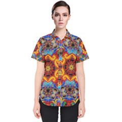Farbenpracht Kaleidoscope Women s Short Sleeve Shirt