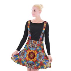 Farbenpracht Kaleidoscope Suspender Skater Skirt