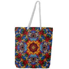 Farbenpracht Kaleidoscope Full Print Rope Handle Tote (Large)