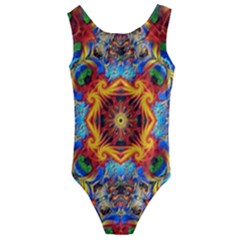 Farbenpracht Kaleidoscope Kids  Cut-Out Back One Piece Swimsuit