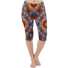 Farbenpracht Kaleidoscope Lightweight Velour Cropped Yoga Leggings