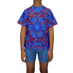 Background Fractals Surreal Design Art Kids  Short Sleeve Swimwear