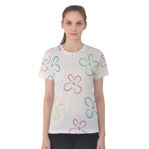 Flower Background Nature Floral Women s Cotton Tee by Mariart