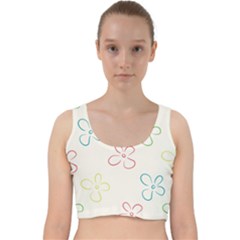 Flower Background Nature Floral Velvet Racer Back Crop Top by Mariart