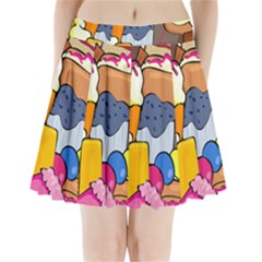 Sweet Dessert Food Muffin Cake Pleated Mini Skirt by Alisyart