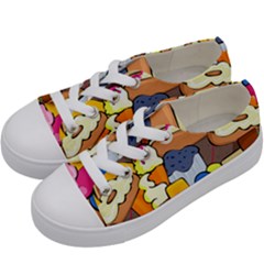 Sweet Dessert Food Muffin Cake Kids  Low Top Canvas Sneakers