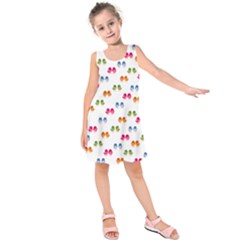 Tweet-hearts Pattern Kids  Sleeveless Dress by WensdaiAmbrose