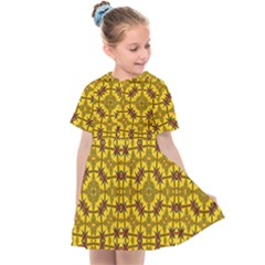 Tile Background Image Graphic Yellow Kids  Sailor Dress by Pakrebo