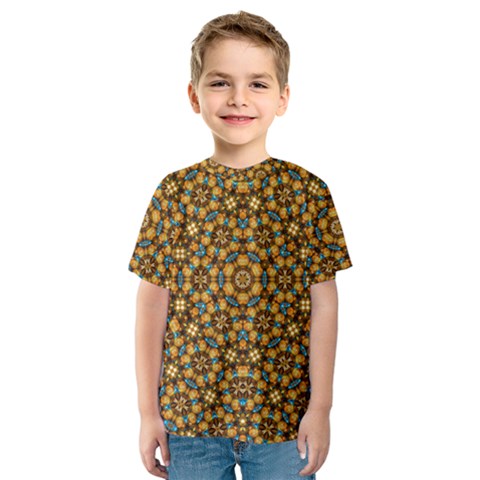 Tile Background Image Geometric Kids  Sport Mesh Tee by Pakrebo