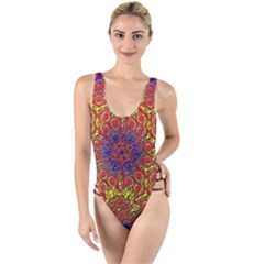 Background Image  Wall Design High Leg Strappy Swimsuit