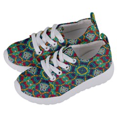 Farbenpracht Kaleidoscope Art Kids  Lightweight Sports Shoes by Pakrebo