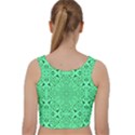 Triangle Background Pattern Velvet Racer Back Crop Top View2