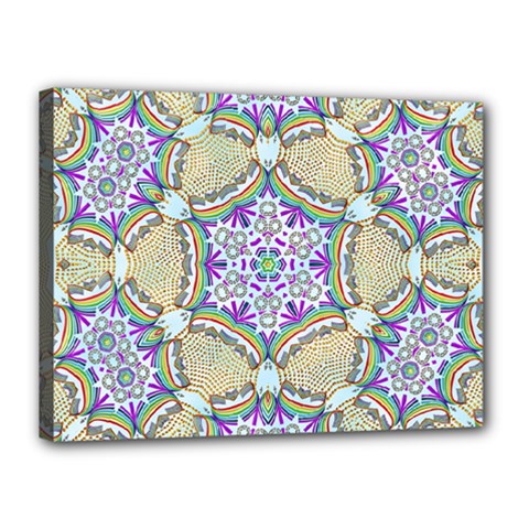 Ornament Kaleidoscope Canvas 16  X 12  (stretched)