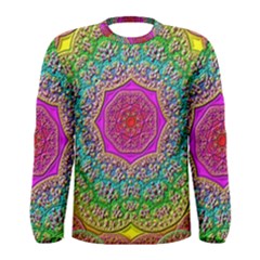 Mandala  Background Geometric Men s Long Sleeve Tee by Pakrebo