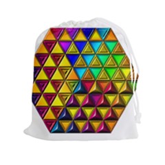 Cube Diced Tile Background Image Drawstring Pouch (xxl) by Pakrebo