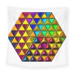 Cube Diced Tile Background Image Square Tapestry (large)