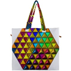 Cube Diced Tile Background Image Canvas Travel Bag by Pakrebo