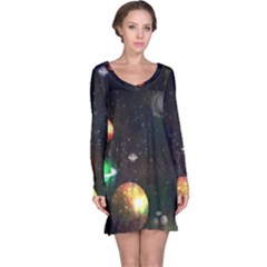 Galactic Long Sleeve Nightdress by WensdaiAmbrose
