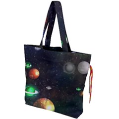 Galactic Drawstring Tote Bag by WensdaiAmbrose
