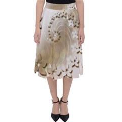 Flora Flowers Background Leaf Classic Midi Skirt