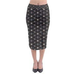 Background Pattern Structure Midi Pencil Skirt