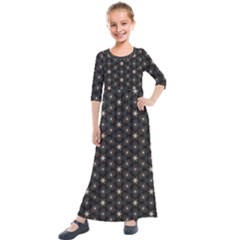 Background Pattern Structure Kids  Quarter Sleeve Maxi Dress by Alisyart