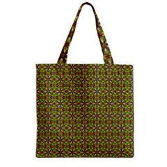 Background Image Pattern Zipper Grocery Tote Bag