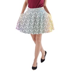 Abstract Geometric Line Art A-line Pocket Skirt