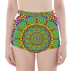 Tile Background Image Graphic Fractal Mandala High-waisted Bikini Bottoms