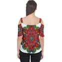 Mandala Fractal Graphic Design Cutout Shoulder Tee View2