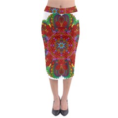 Mandala Fractal Graphic Design Midi Pencil Skirt by Pakrebo