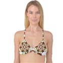 Tile Background Image Star Pattern Reversible Tri Bikini Top View3