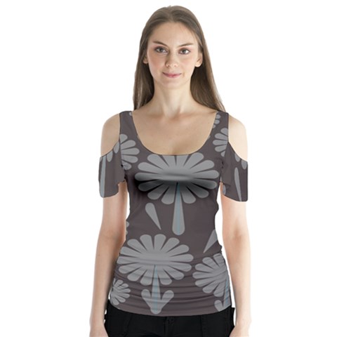 Zappwaits Butterfly Sleeve Cutout Tee  by zappwaits