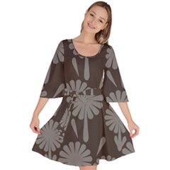 Zappwaits Velour Kimono Dress