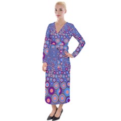 Zappwaits Spirit Velvet Maxi Wrap Dress