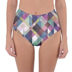 Geometric Sense Reversible High-waist Bikini Bottoms by WensdaiAmbrose