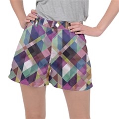 Geometric Sense Stretch Ripstop Shorts by WensdaiAmbrose