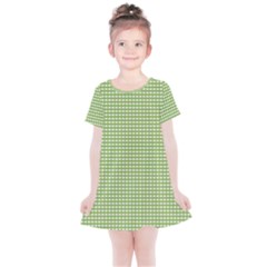 Green Gingham Kids  Simple Cotton Dress by retrotoomoderndesigns