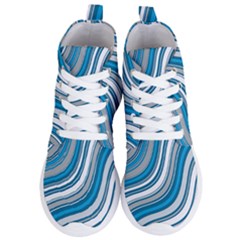 Blue Wave Surges On Women s Lightweight High Top Sneakers by WensdaiAmbrose