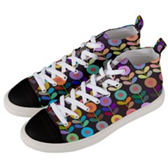 Zappwaits Flowers Men s Mid-top Canvas Sneakers by zappwaits